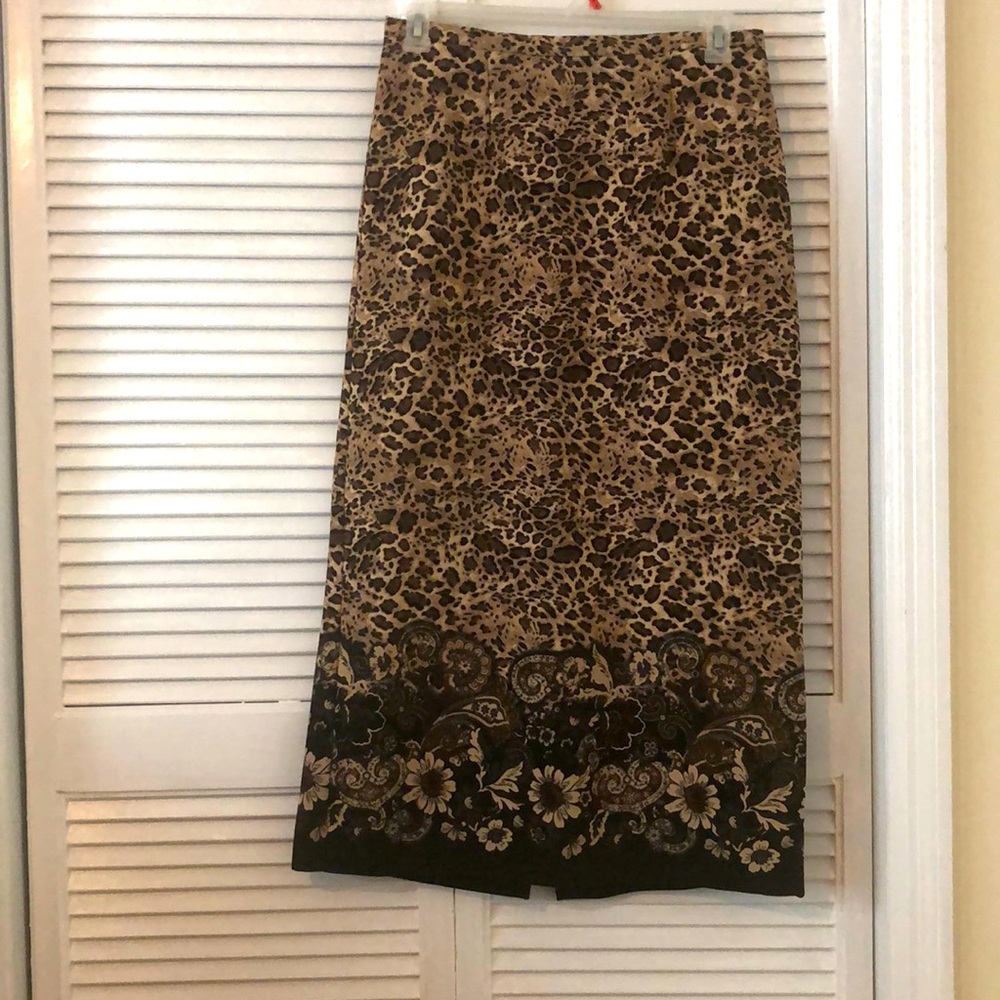 Kim Rogers Animal/Floral skirt